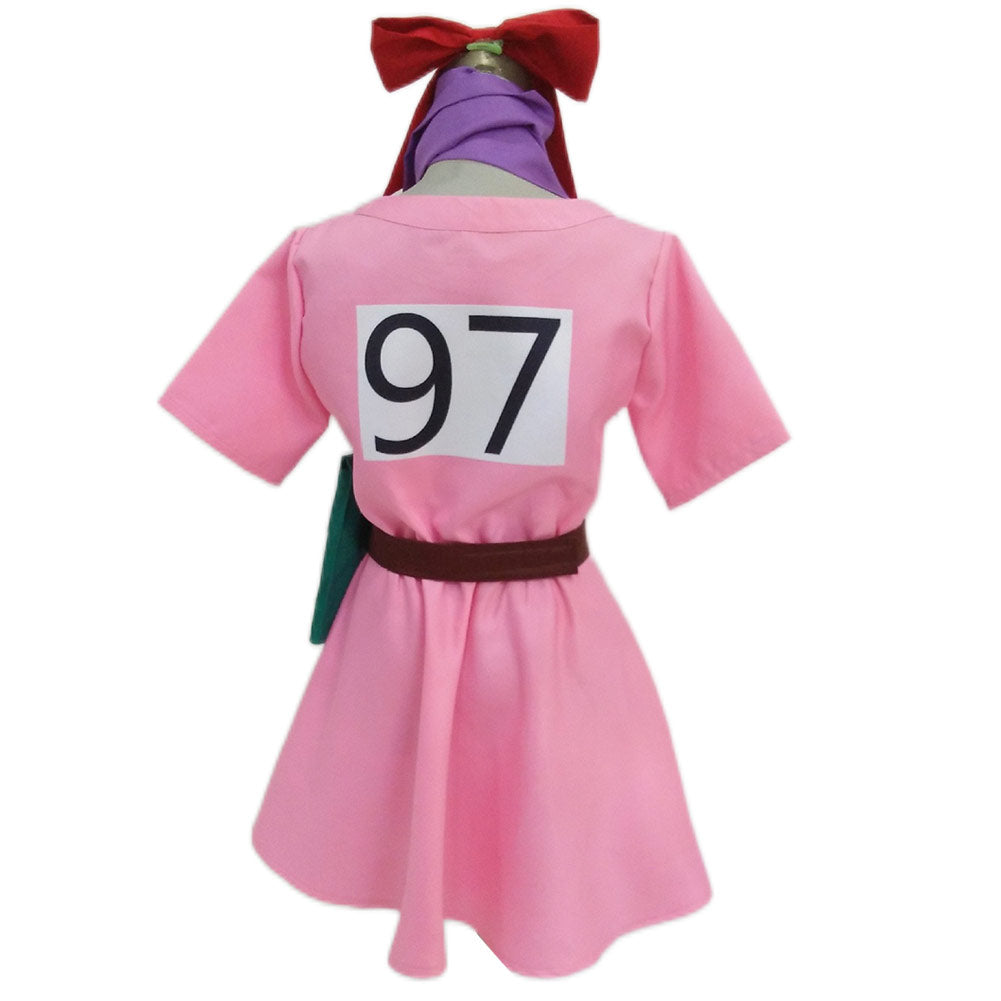 pink bulma dress Dragon Ball Cosplay Costume Outfit with Accessories Anime Set DB015 say hello to the adventurous Bulma Bulma Adventure Begins pink dress