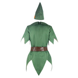 Peter Pan Cosplay Costume Jumpsuit Hat Belt Halloween Carnival Party Disguise Suit