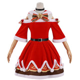 Genshin Impact - Barbara Gunnhildr Cosplay Costume Red Christmas Dress Outfits Halloween Carnival Suit
