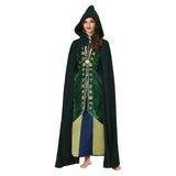 Hocus Pocus 2 Winifred Sanderson Hooded Cloak Outfits Halloween Carnival Suit