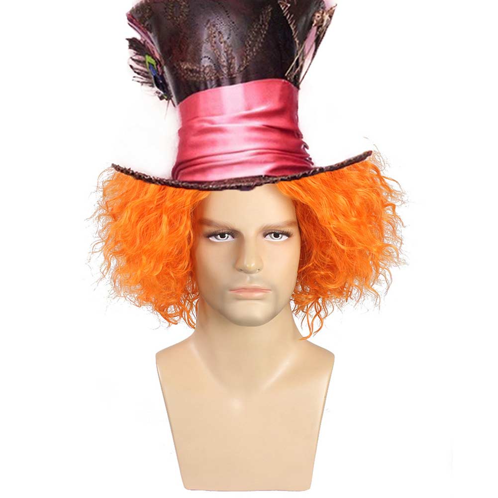 Alice In Wonderland Mad Hatter Cosplay Wig Carnival Halloween Props