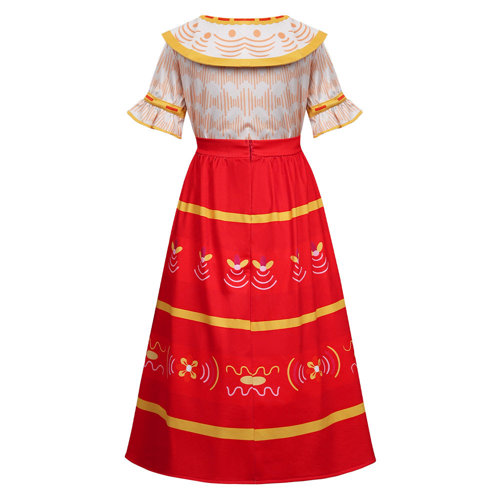 encanto orange dress Dolores Madrigal Orange Dress Encanto Dolores Cosplay Costume Mermaidcosplay