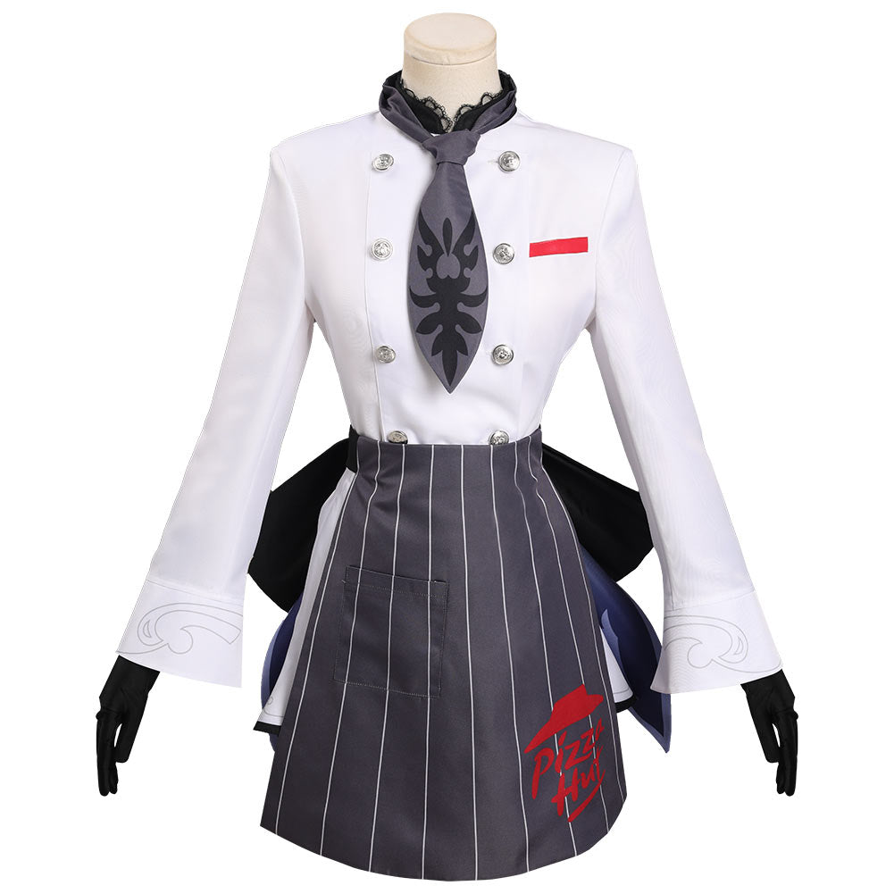 Genshin Impact X Pizzahut - Eula Cosplay Costume Outfits Halloween Carnival Suit
