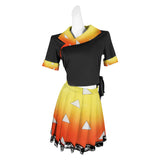 Demon Slayer Agatsuma Zenitsu Cosplay Costume JK Maid Dress Outfits Halloween Carnival Suit