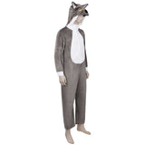 The Bad Guys Wolf Cosplay Costume Sleepwear Jumpsuit Pajamas  Halloween Carnival Suit