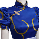 Game Street Fighter(SF) Halloween Carnival SuiChun-Li Cosplay Costume Cheongsam  Dress Outfits t