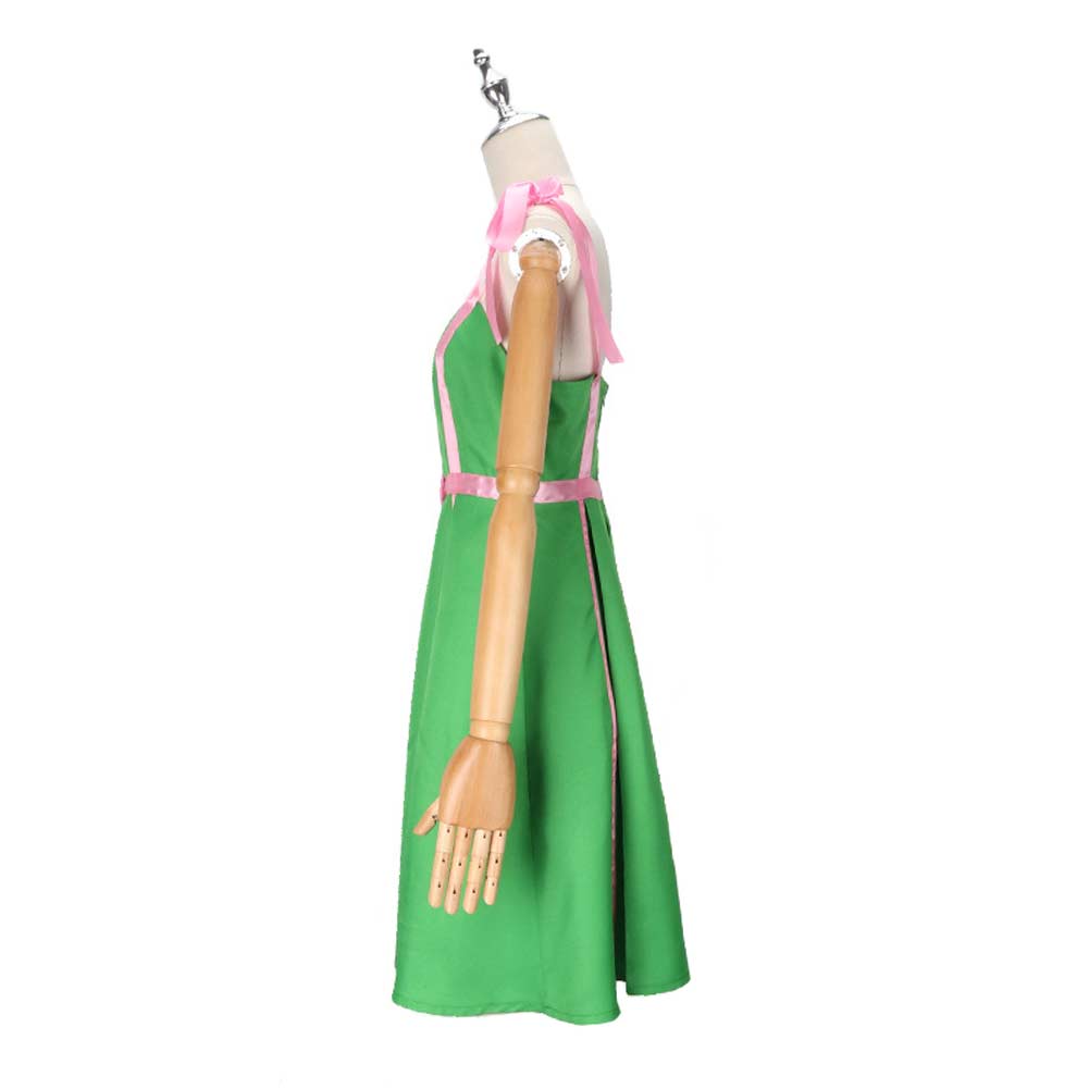 Barbie Cosplay Costume Women Green Dress Outfits Halloween Carnival Suit
