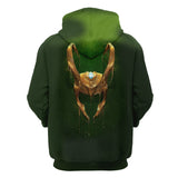 Loki Mask 3D Printed Cosplay Hoodie Adult Sweatshirt Casual Streetwear Pullover