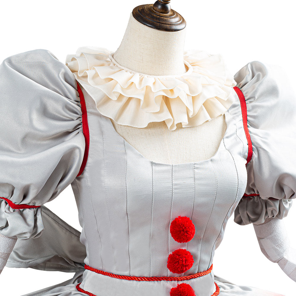 Pennywise Horror Pennywise The Clown Costume Outfit for Women Girls Ha ...