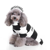 Prisoner Dog Costume - Prison Pooch Dog Halloween Costume Party Pet Dog Costume Clothes Cosplay with Hat
