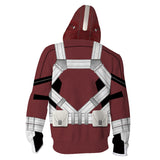 Red Guardian Print Hoodie Adult Zipper Jacket Sweatshirt Black Widow