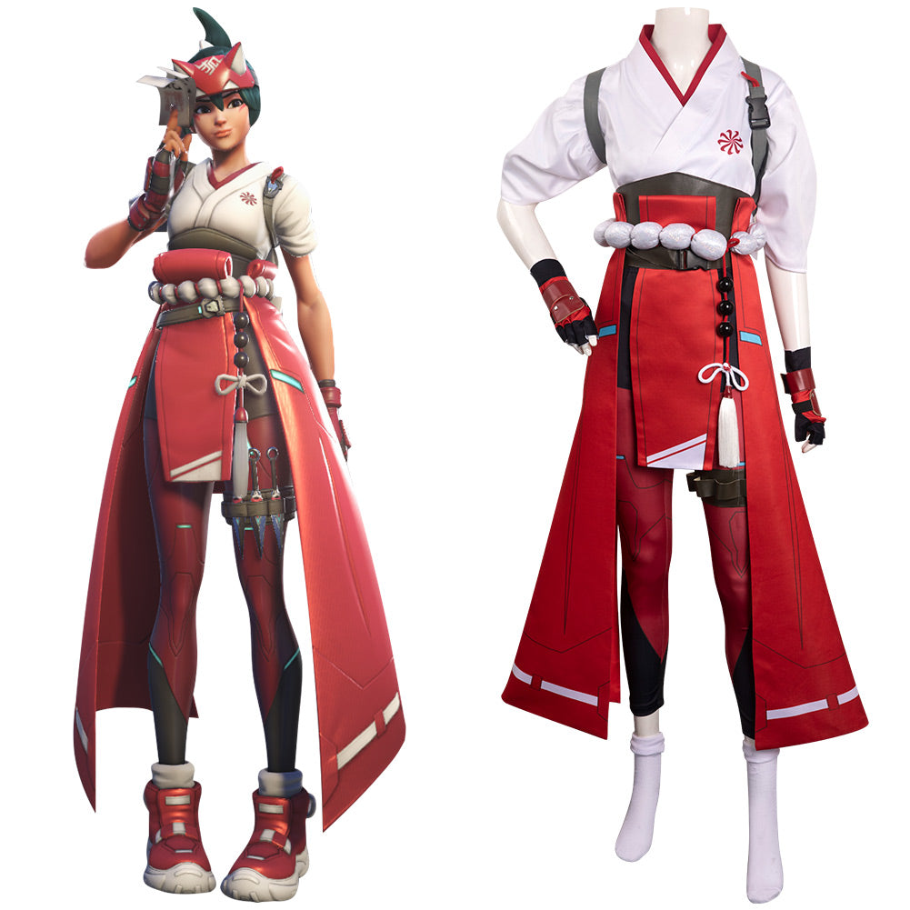 Overwatch 2 - OW Kiriko Cosplay Costume  Outfits Halloween Carnival Suit