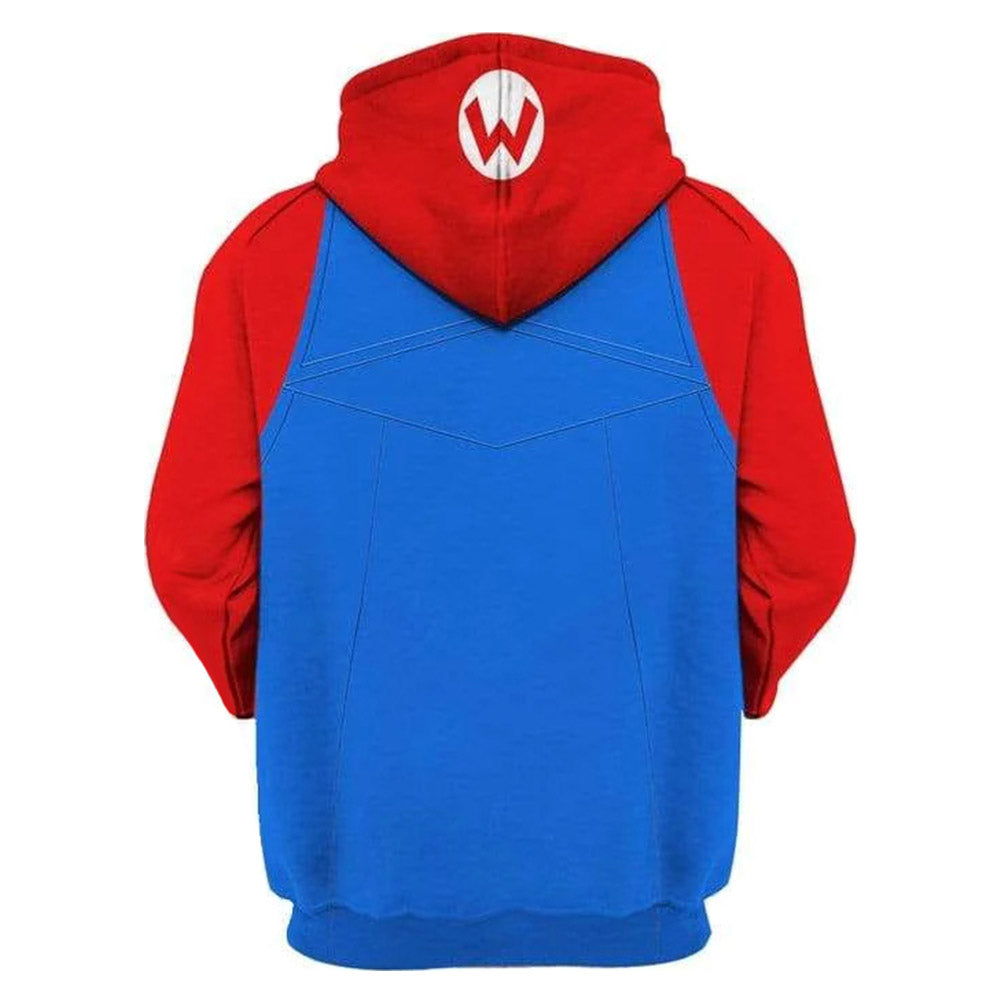 Mario Cosplay Hoodie 3D Printed Hooded Sweatshirt Men Women Casual Streetwear Pullover