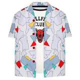 Kids Children Stranger Things Dustin Henderson the Hellfire Club Cosplay  3D Print T-shirt  Short Sleeve Shirt Set