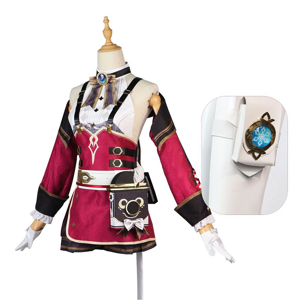 Genshin Impact Charlotte Cosplay Costume Outfits Halloween Carnival Suit