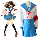The Melancholy of Haruhi Suzumiya SOS Brigade Uniform Cosplay Costume Sailor Suit  Outfits Halloween Carnival Suit