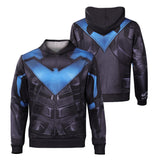 Gotham Knights Nightwing Cosplay Costume Hoodie Coat Halloween Carnival Suit