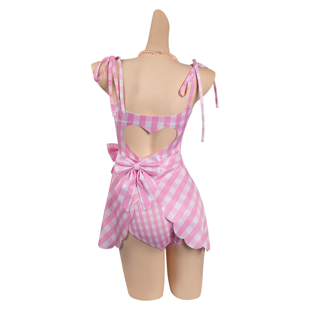 Barbie Kids Children Pink Plaid Skirt Outfits Cosplay Costume Halloween Carnival Suit