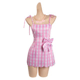 Barbie Kids Children Pink Plaid Skirt Outfits Cosplay Costume Halloween Carnival Suit