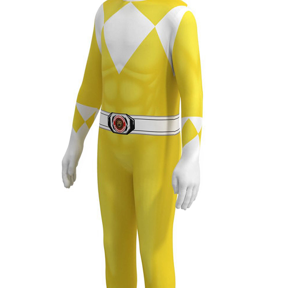 Kids  Mighty Morphin Power Rangers Trini Cosplay Costume Halloween Carnival Suit