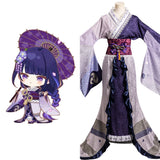 Genshin Impact - Raiden Shogun Cosplay Costume Kimono Outfits Halloween Carnival Suit