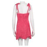 Barbie 2023 Pink Sling Dress Cosplay Costume Halloween Carnival Suit