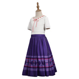 Kids Encanto Luisa Madrigal T-shirt Skirt Outfits Cosplay Costume Halloween Carnival Suit