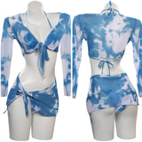 Sexy Bikini Swimsuit  Cosplay Costume Cloak Halloween Carnival Party Disguise Suit
