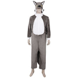 The Bad Guys Wolf Cosplay Costume Sleepwear Jumpsuit Pajamas  Halloween Carnival Suit