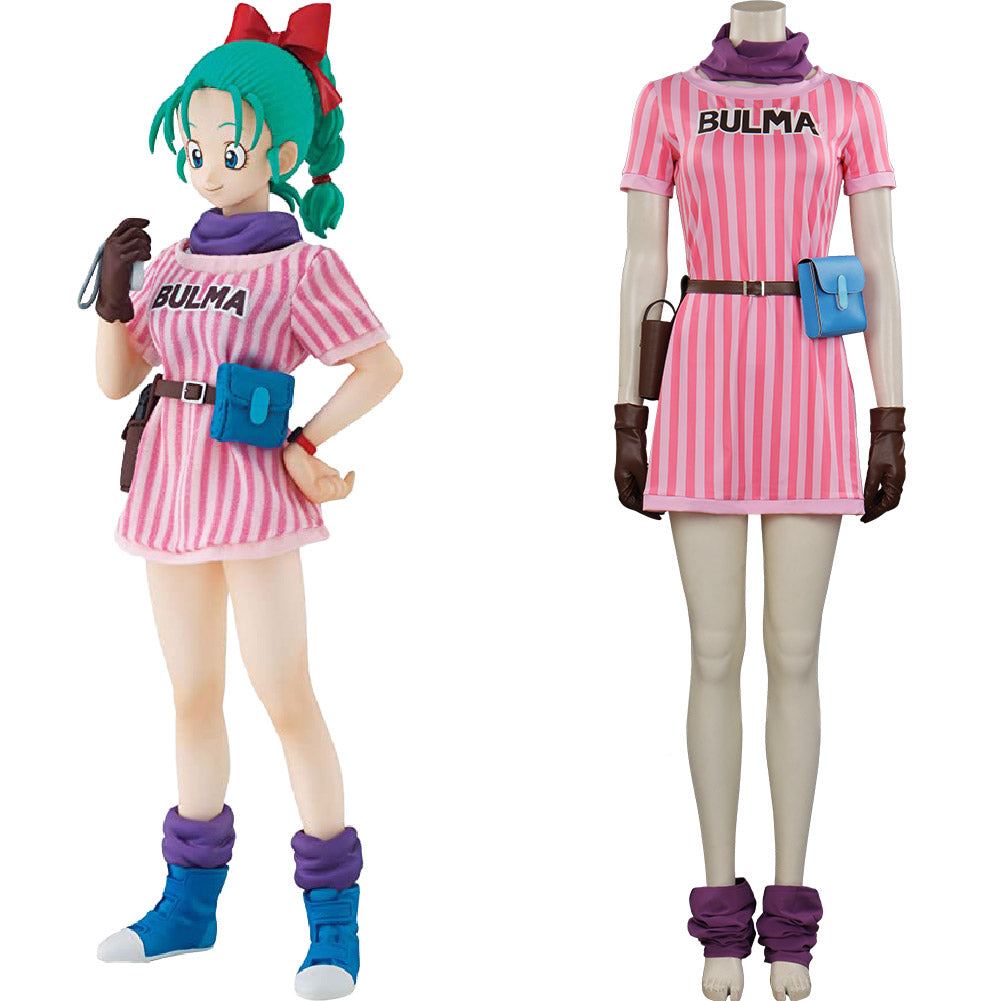Dragon Ball Z  Bulma Outfits Cosplay Costume Halloween Carnival Suit