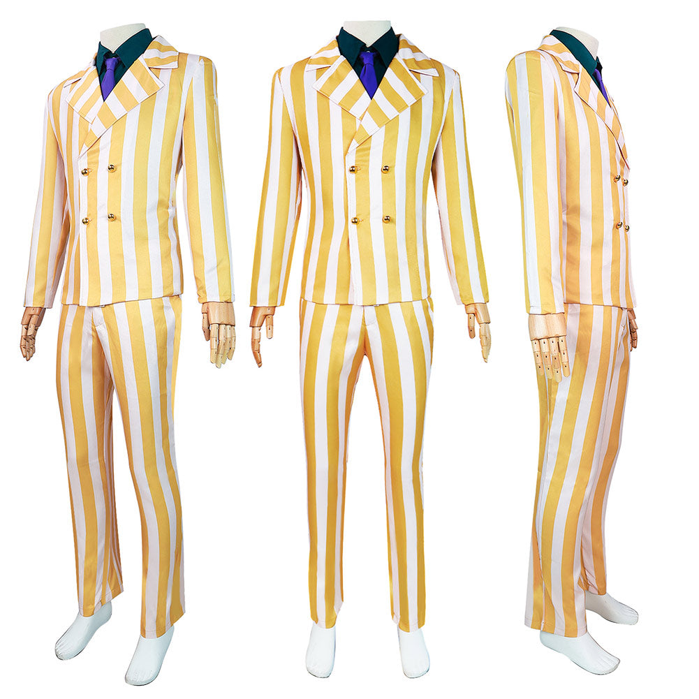 One Piece Borsalino Outfits Cosplay Costume Halloween Carnival Suit
