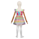 Barbie Margot Robbie ​Kids Children Print Dress Cosplay Costume Halloween Carnival Suit