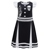 Kids Children Girls Zombies Cosplay Costume Cheerleader Dress Outfits Halloween Carnival Suit