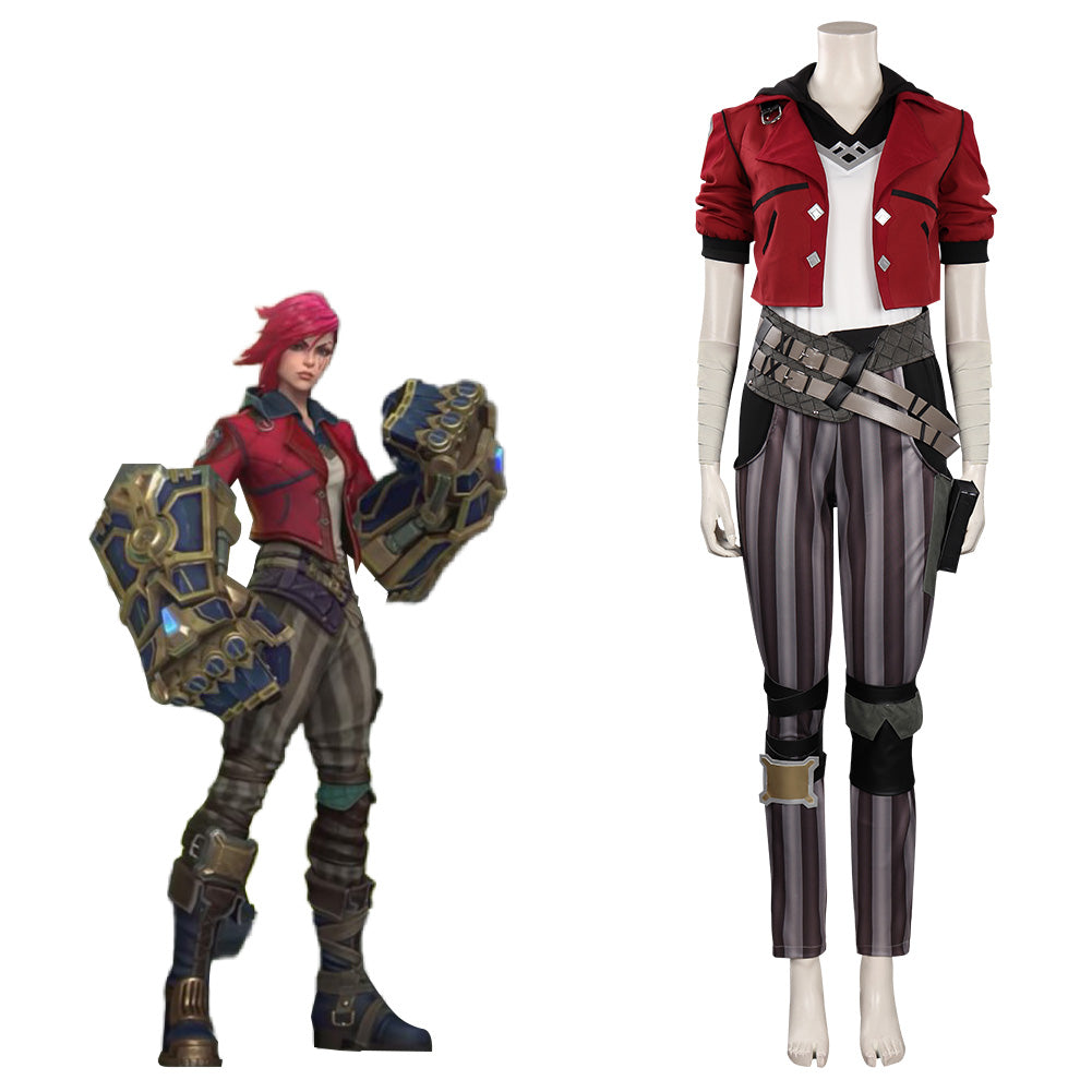 Arcane: League of Legends - Vi The Piltover Enforcer Outfits Cosplay Costume Halloween Carnival Suit
