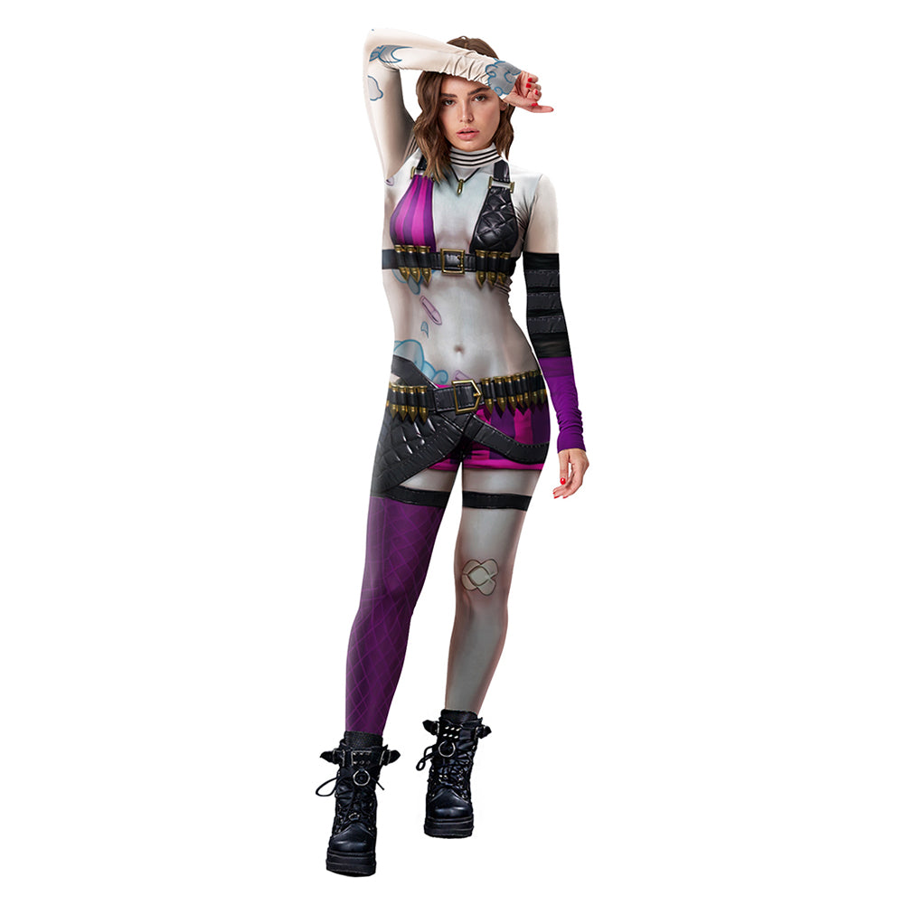 LoL Jinx Cosplay Costume Outfits Halloween Carnival Party Suit