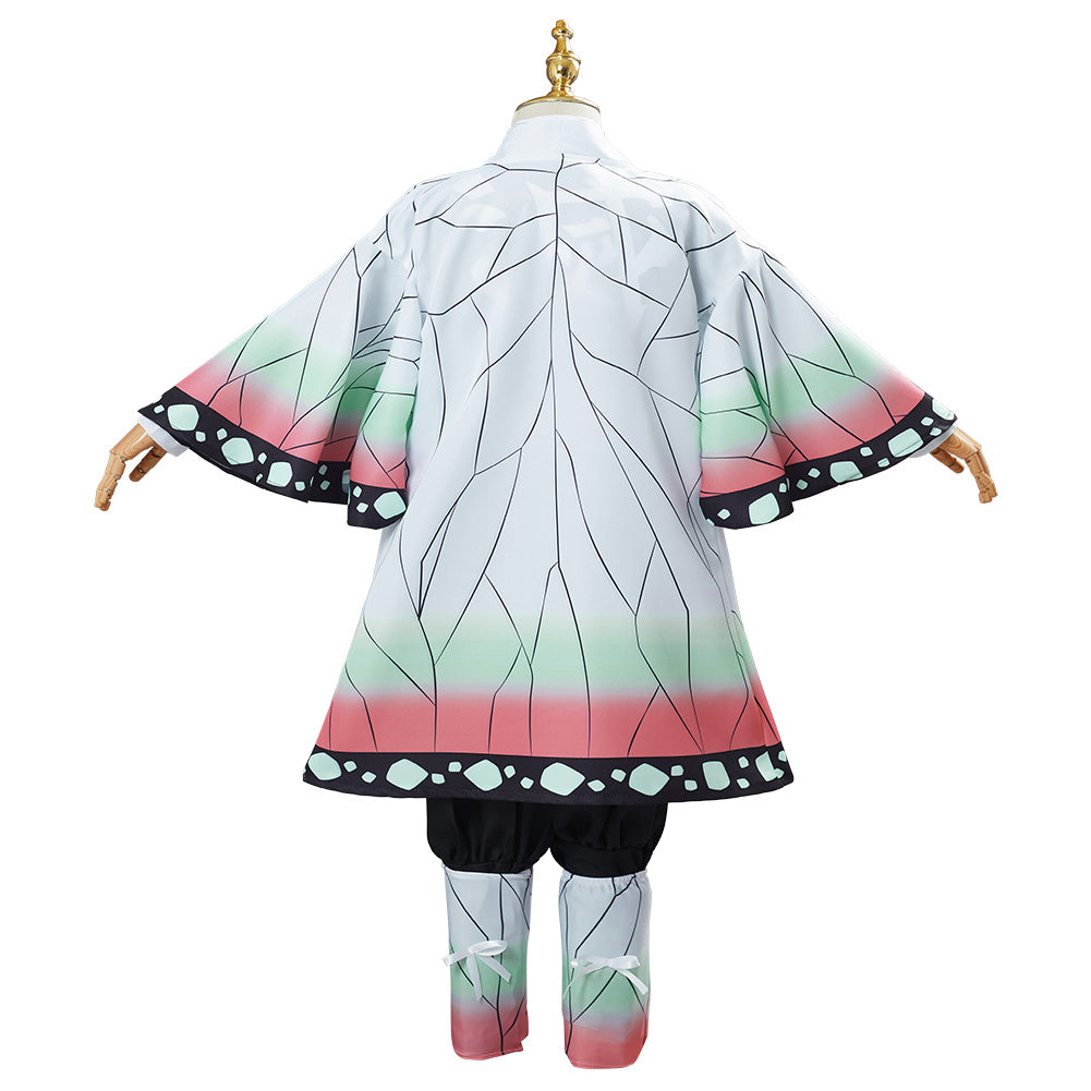 Demon Slayer Kochou Shinobu Uniform Outfit Halloween Carnival Suit for Kids Children Cosplay Costume