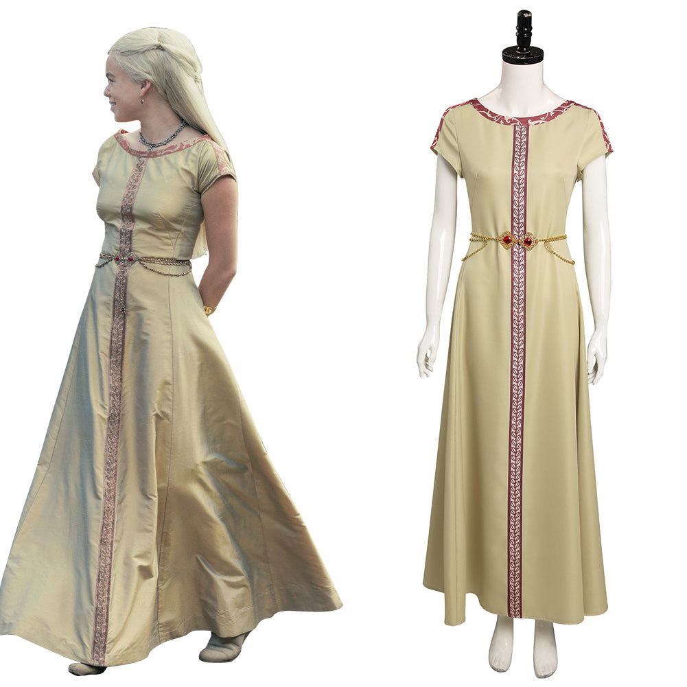House of the Dragon 2022 Princess Rhaenyra Targaryen (Young) Cosplay Costume Dress Outfits Halloween Carnival Suit