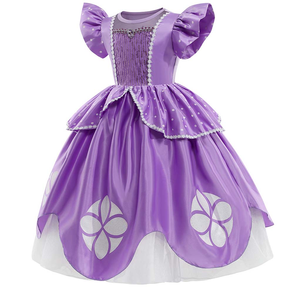 Kids Girls Sofia Cosplay Costume Outfits Halloween Carnival Suit