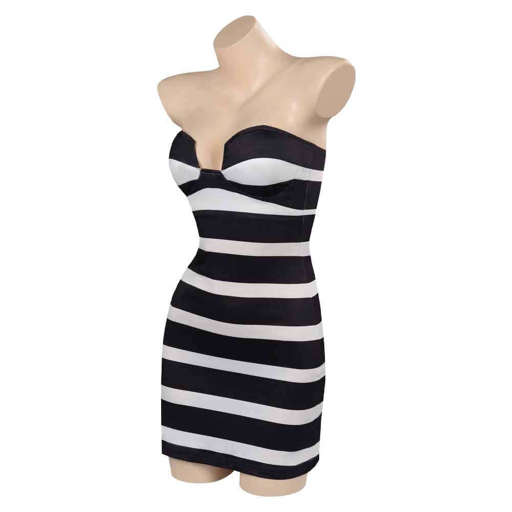 Barbie Black and White Stripes Outfits Cosplay Costume Halloween Carni Cosplaysky.ca Barbie Black and White Stripes Outfits Cosplay Costume Halloween Carni Cosplaysky.ca
