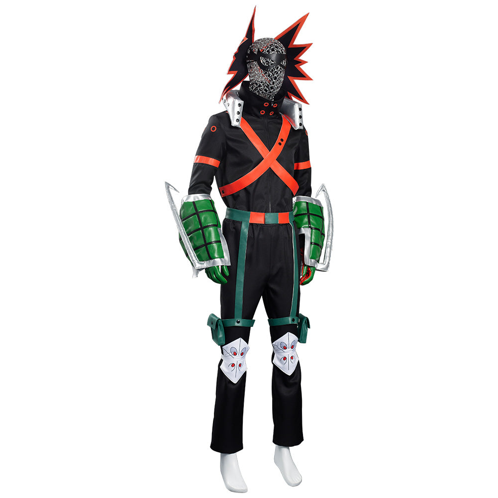 My Hero Academia S5 Bakugou Katsuki Cosplay Costume Battle Outfits Halloween Carnival Suit