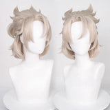 Genshin Impact Albedo Cosplay Wig Heat Resistant Synthetic Hair Carnival Halloween Party Props
