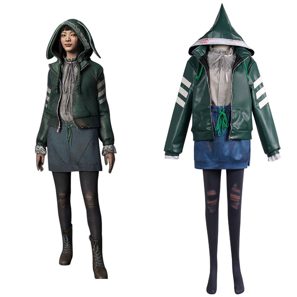 Dead by Daylight Feng Min Cosplay Costume Outfits Green Version Halloween Carnival Suit