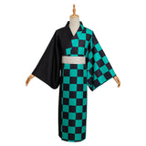 Demon Slayer Kamado Tanjirou Summer Kimono Outfits Halloween Carnival Suit