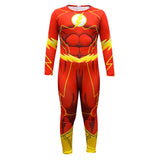 Kids  The Flash Cosplay Costume Jumpsuit Mask Outfits Halloween Carnival Suit