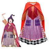KIds Girls Hocus Pocus Mary Sanderson Cosplay Costume Dress Halloween Carnival Suit