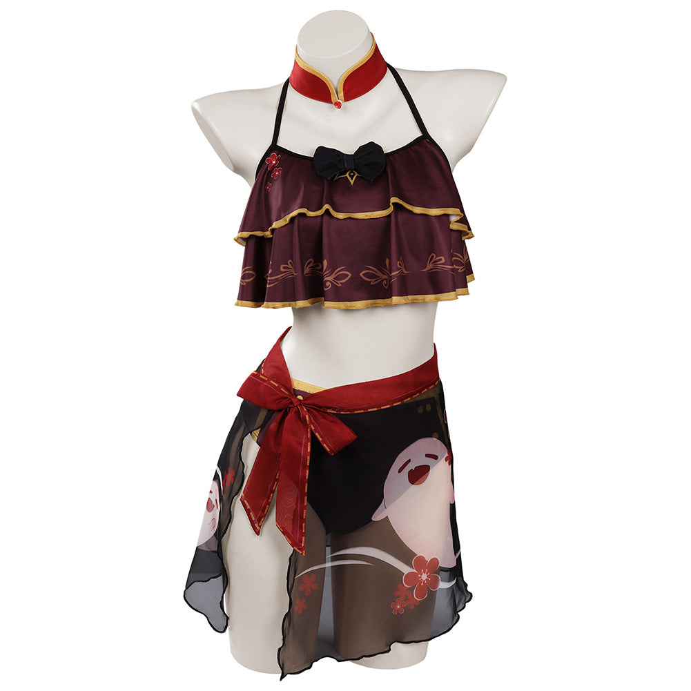 Genshin Impact HUTAO Cosplay Costume Swimsuit Outfits Halloween Carnival Suit