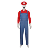 The Super Mario Bros. Movie-Mario Cosplay Costume Shirt  Hat  Outfits Halloween Carnival Party Suit
