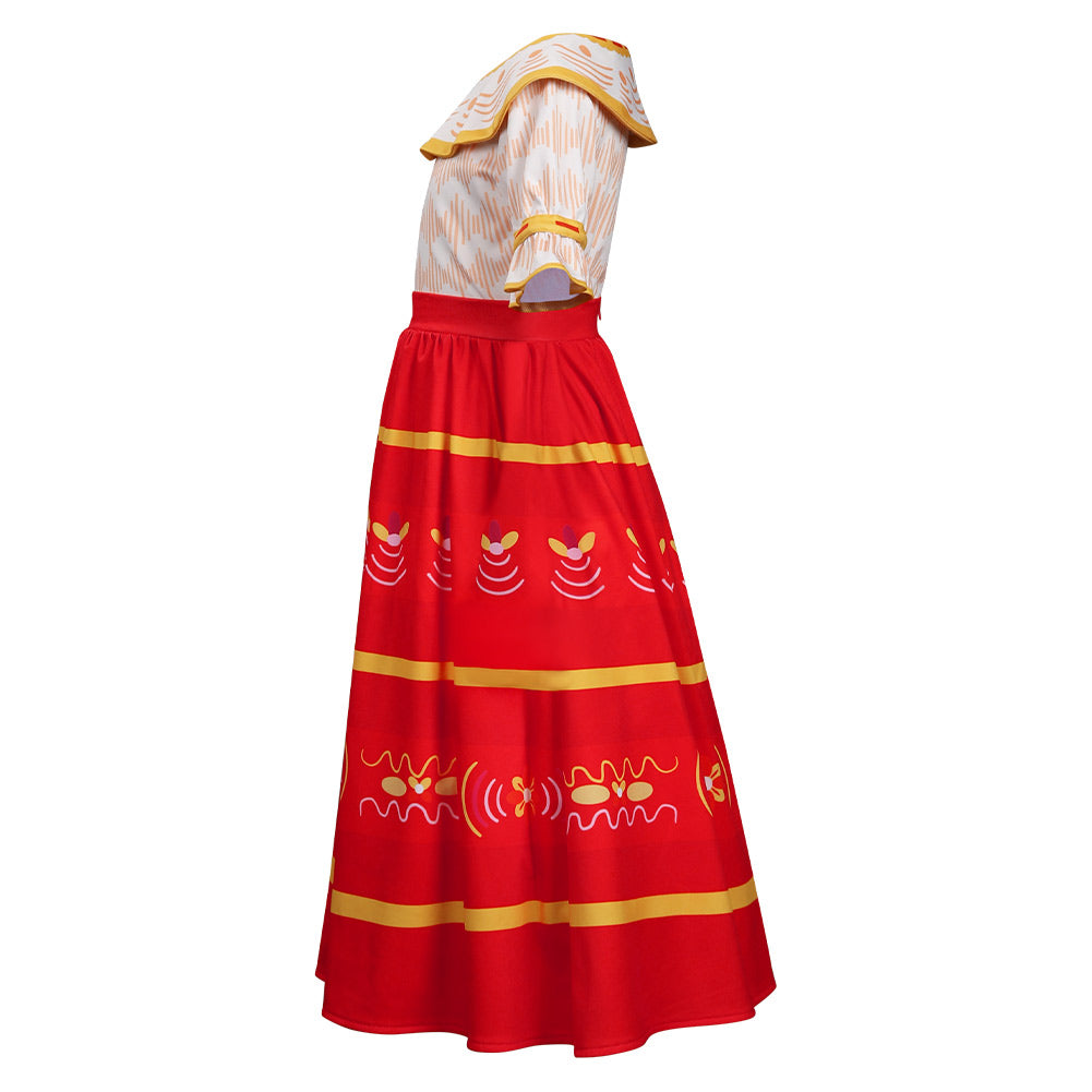 Kids Children Encanto Dolores Madrigal Dress Outfits Cosplay Costume Halloween Carnival Suit