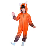 Turning Red Red Panda Cosplay Costume Kids Girls Jumpsuit Outfits Halloween Carnival Suit