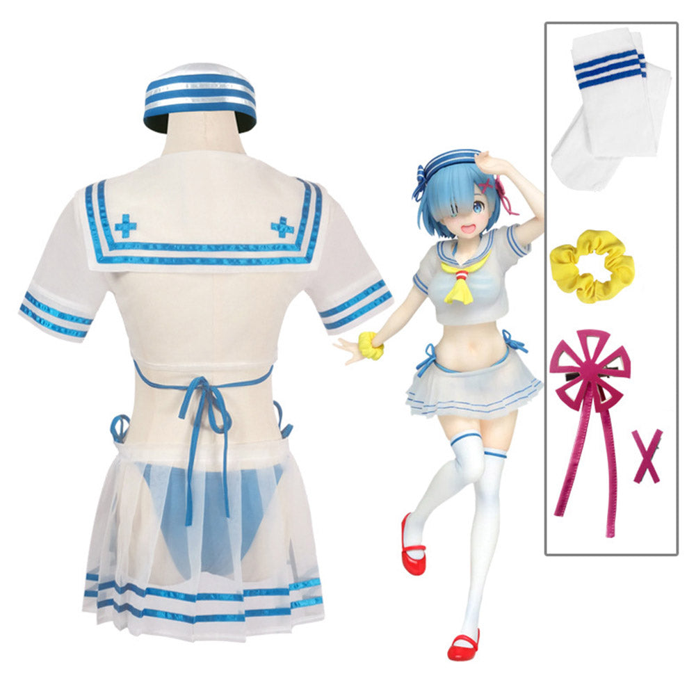 Re Zero Rem Cosplay Costume Swimsuit Outfits Halloween Carnival Suit Cosplaysky.ca
